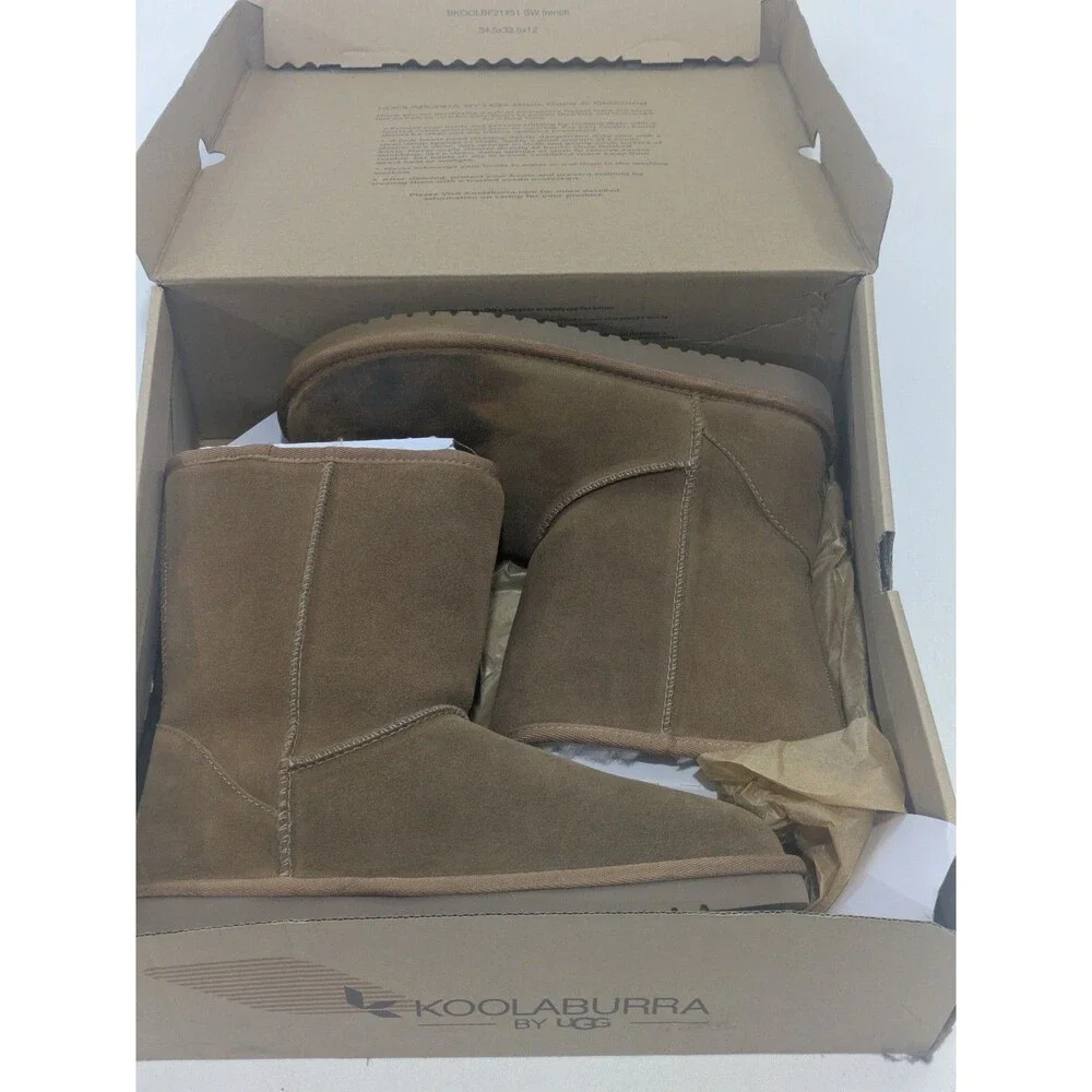 UGG Koolaburra Women’s W Koola Short Chestnut Suede Boots Size 8 - Picture 2 of 8